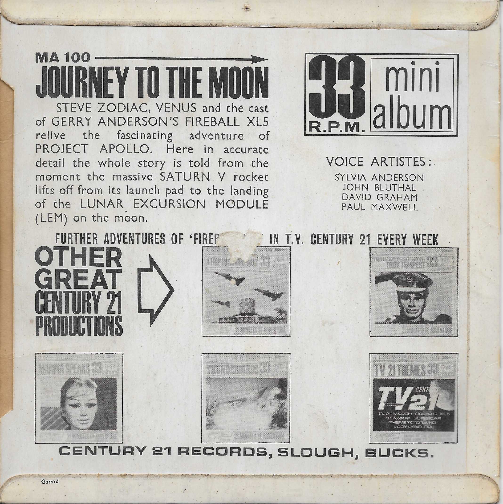 Back cover of MA 100